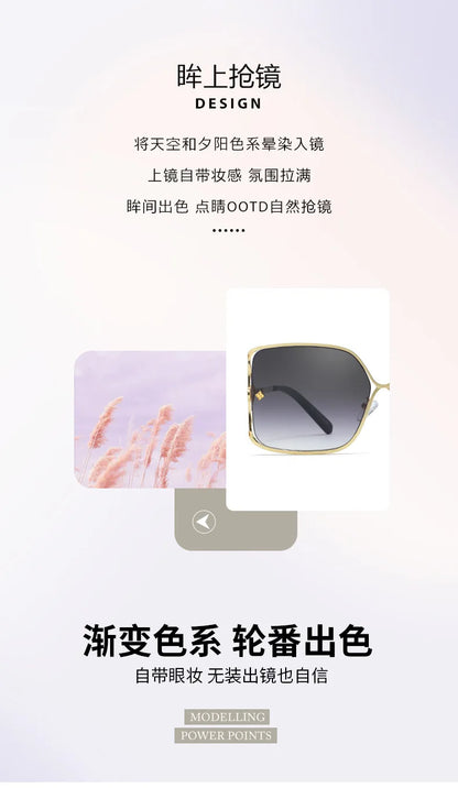 Fashion Oversized Sunglasses Women Big Frame Popular Luxury Brand Designer Shades Sun Glasses Oculos De Sol Feminino Gafas