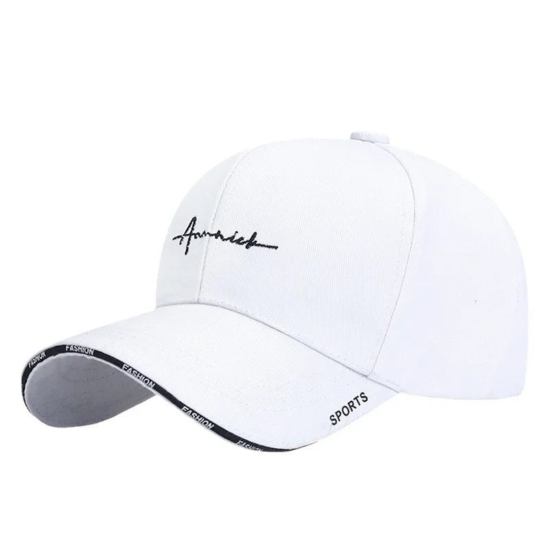 New baseball cap for spring and autumn, casual letter sunshade duckbill cap for young male and female students, couple hat