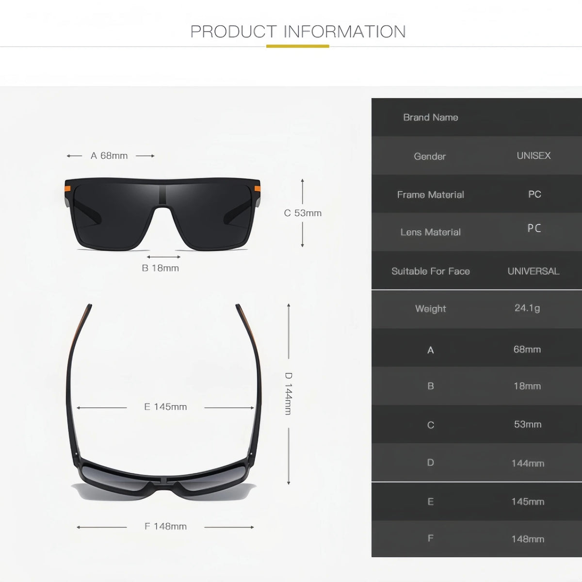 Ochelari de soare de modă pătrați supradimensionați, cu lentile monolitice UV400, pentru condus, vacanță și uz zilnic, unisex, stil retro, clasici și eleganți