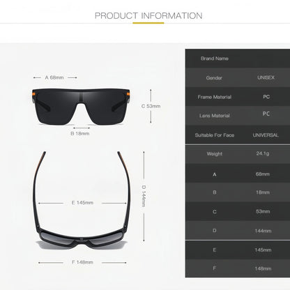 Ochelari de soare de modă pătrați supradimensionați, cu lentile monolitice UV400, pentru condus, vacanță și uz zilnic, unisex, stil retro, clasici și eleganți