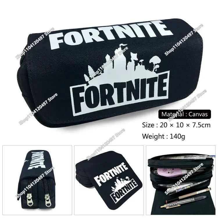 Victory Royale Student Boys Girls Fortnited Capacity Stationery PencilCase Peely Llama Hero Children's Pen Box Kids Teen Bags