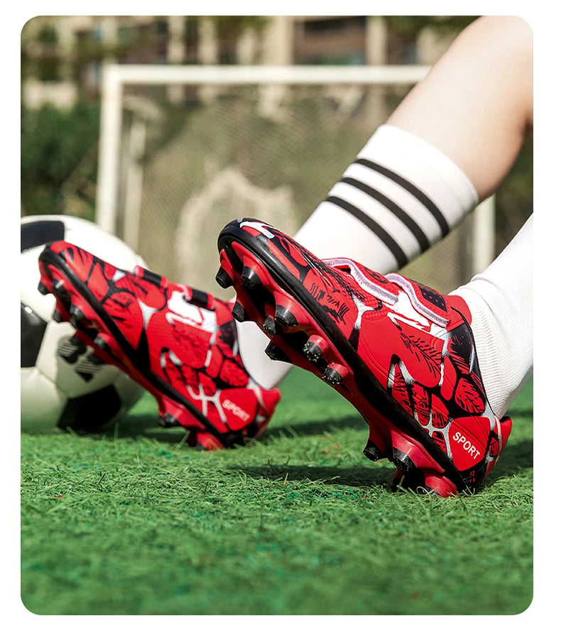 Soccer Cleats for Men and Women Breathable Lightweight Anti-Slip Firm Ground for Outdoor Football Training Match Sports