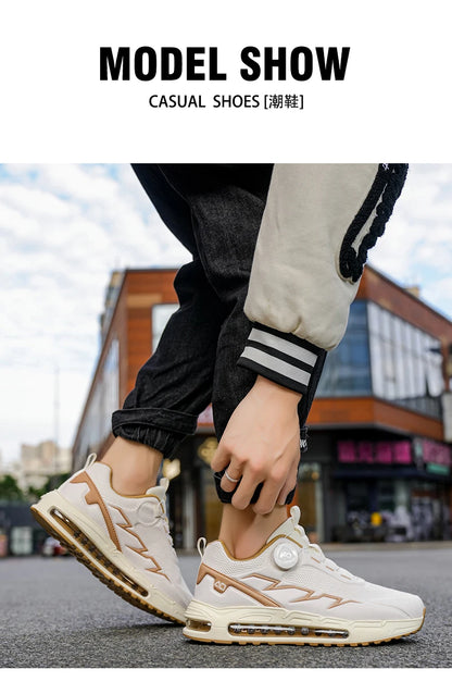 Zapatillas de running para hombre de primavera y verano, calzado de senderismo para exteriores, zapatillas de trail resistentes al desgaste con cierre BOA, transpirables, de estilo deportivo y casual