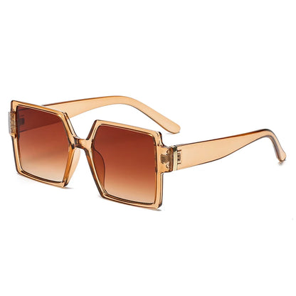 Ciclism 1/2 buc. Ochelari de soare cu ramă mare pătrată, cu prindere pentru femei, stil retro, ochelari de soare cu ramă mare, negri, la modă, cu lentile degradate