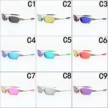 Ochelari de soare polarizați pentru bărbați și femei, cu ramă argintie la modă, potriviți pentru călătorii, ciclism și condus