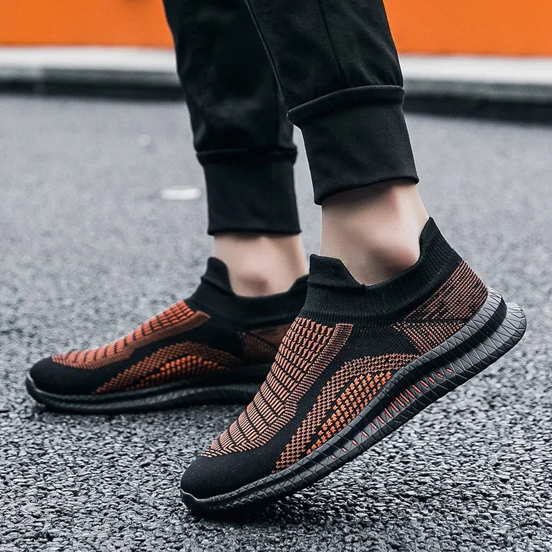 Lightweight Men's Walking Shoes Outdoor Soft Male Casual Shoes Flexible Breathable Men Loafers Slip-On Footwear Sneakers 39-48