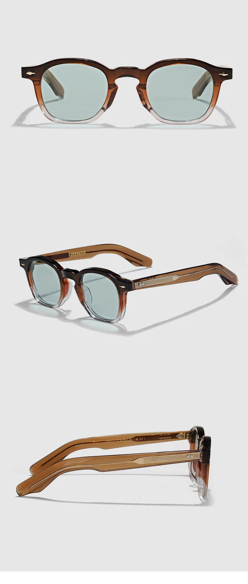 Ochelari de soare rotunzi de înaltă calitate, cu ramă din acetat, în nuanță de carapace de broască țestoasă, realizați manual, de designer, pentru bărbați și femei, pentru plajă, cu protecție UV400, care pot fi personalizați prin gravură