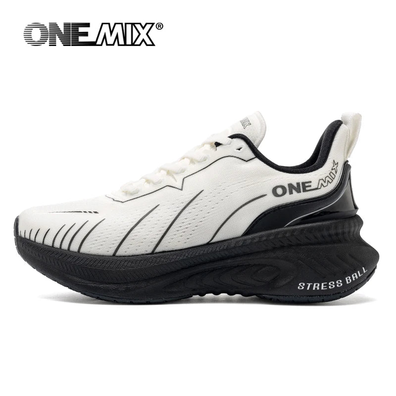 Zapatillas de running ONEMIX con nueva amortiguación para hombre, aptas para corredores de peso elevado, deportivas con cordones para mujer, antideslizantes, de exterior, zapatillas atléticas masculinas