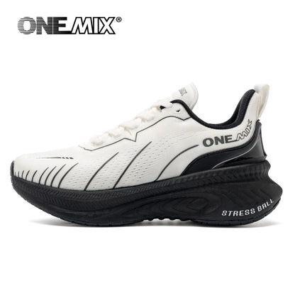 Zapatillas de running ONEMIX con nueva amortiguación para hombre, aptas para corredores de peso elevado, deportivas con cordones para mujer, antideslizantes, de exterior, zapatillas atléticas masculinas