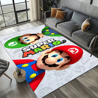 Covor cu motiv retro Mario, covor pentru sufragerie, dormitor, canapea, preș de intrare, decor, covoraș de joacă pentru copii
