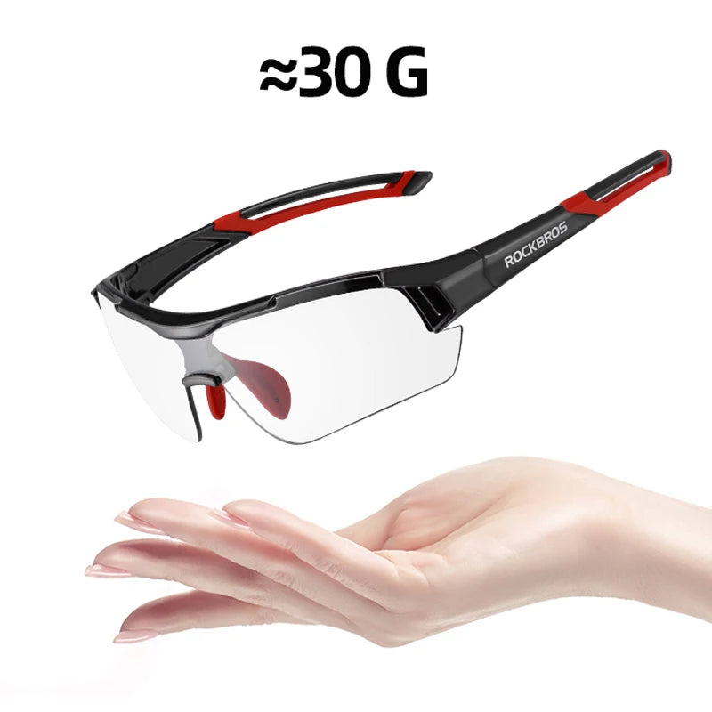 Ochelari de ciclism fotocromatici ROCKBROS, ochelari de soare pentru biciclete și sporturi în aer liber, ochelari cu schimbare de culoare, ochelari pentru MTB și biciclete de șosea, ochelari de protecție pentru biciclete