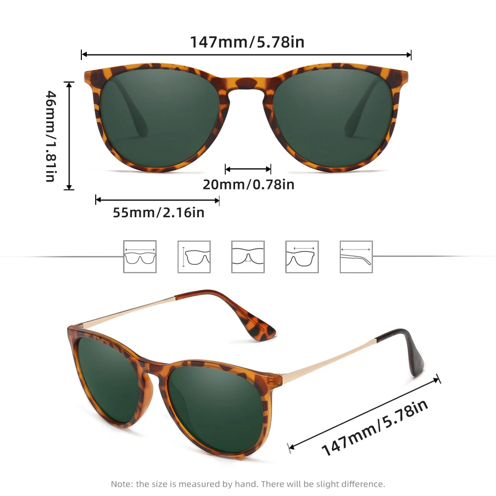 Ochelari de soare clasici de vară în formă de ochi de pisică, polarizați, la modă, stil elegant, accesoriu pentru plajă și călătorii, UV400