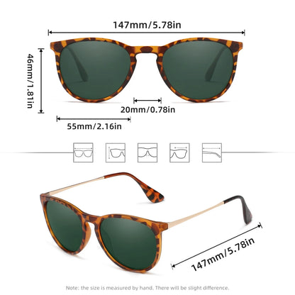 Ochelari de soare clasici de vară în formă de ochi de pisică, polarizați, la modă, stil elegant, accesoriu pentru plajă și călătorii, UV400