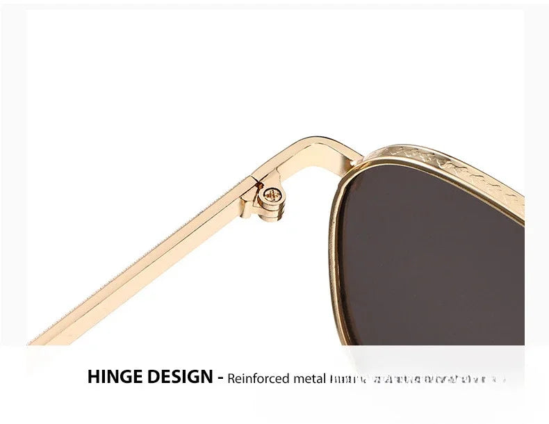 Ochelari de soare metalici, pătrați și ovali, la modă, retro, pentru bărbați și femei, personalizați, rezistenți la raze UV, ochelari de vedere de lux, design UV400
