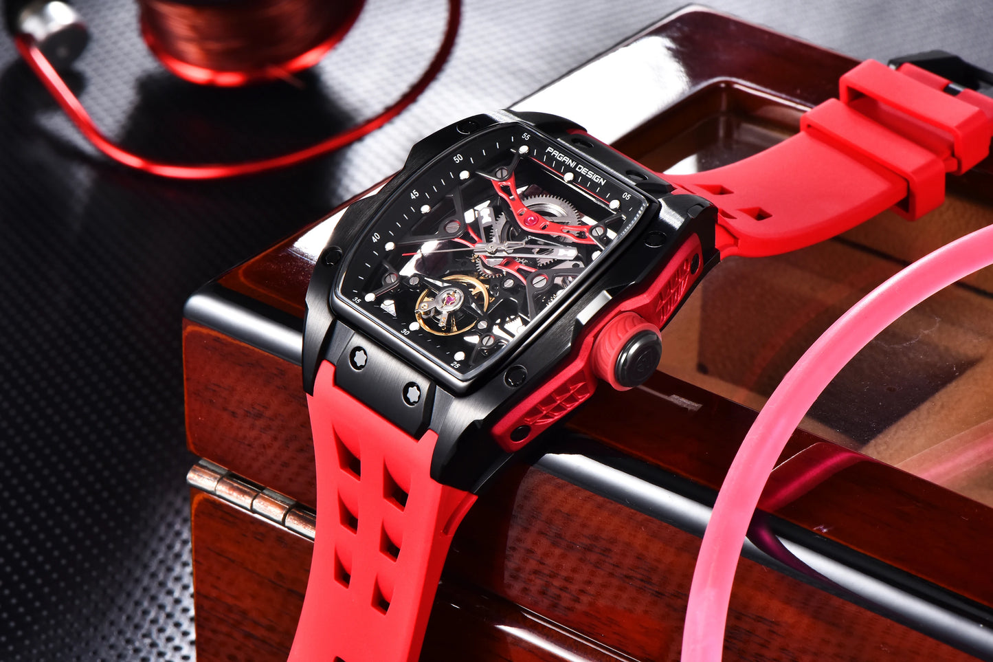 PAGANI DESIGN New Men's Watch Luxury Sapphire Crystal Stainless Steel Automatic Mechanical Watch Business Casual Skeleton Dial