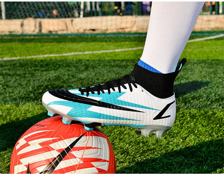 2025 New Long Nail Large Size Football Shoes Teenager Ankle Anti slip Training Latest Sneakers FG/TF Soccer Shoes