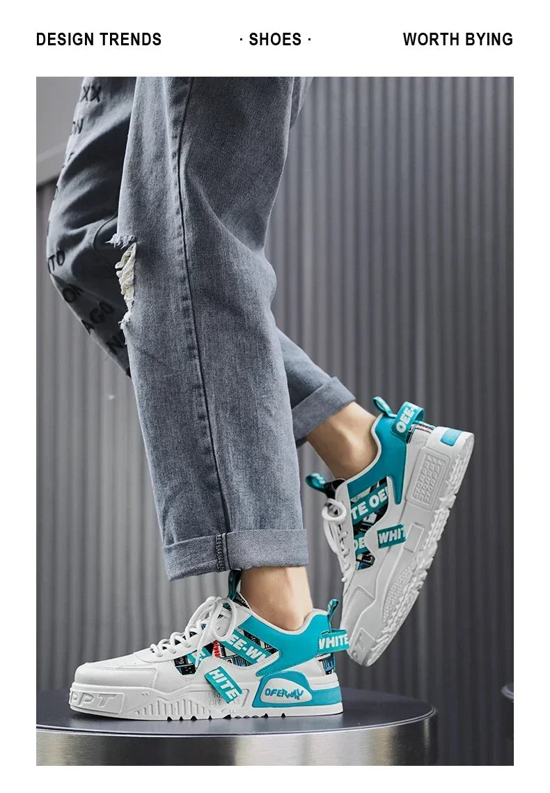 Sapatilhas de skate para homem, verão, em pele, casuais, moda, outdoor, corrida, desporto, caminhada, ténis, plataforma, designer, luxo