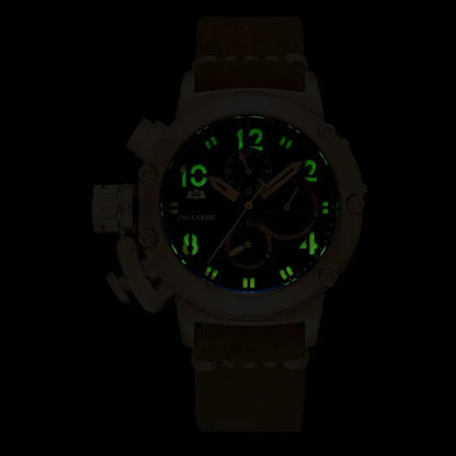 Automatic Watches for Men Mechanical Self Wind Genuine Leather Multifunction Date Boat Month Gold Bronze U Reloj Hombre Baratos