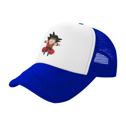 Adult Kid Goku Japanese Anime Trucker Cap Mesh Baseball Caps Dragon Ball Dad Hat Trucker Worker Cap Breathable Dad Hat Washable