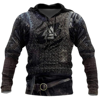 2024 Mens Hoodies Eagle Tattoo Pattern Vikings 3D Printed Fashion Casual Harajuku Hip Hop Autumn And Winter Oversized Sudaderas, Produit gaming premium Fraquane