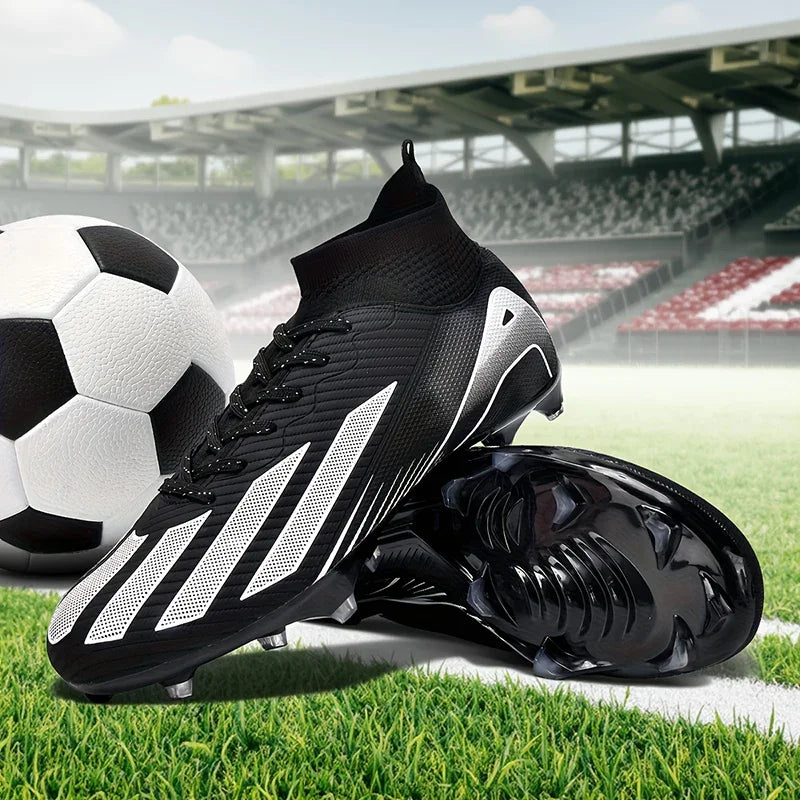 Ghete de fotbal pentru bărbați, crampoane pentru băieți, încălțăminte de fotbal ultraușoară sport, pentru adulți, profesională, antiderapantă și confortabilă, pentru antrenament și meciuri pe iarbă