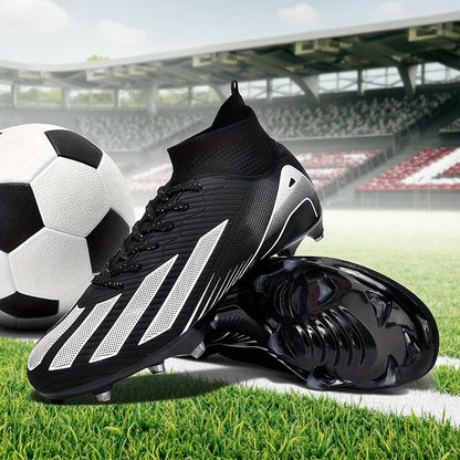Ghete de fotbal pentru bărbați, crampoane pentru băieți, încălțăminte de fotbal ultraușoară sport, pentru adulți, profesională, antiderapantă și confortabilă, pentru antrenament și meciuri pe iarbă