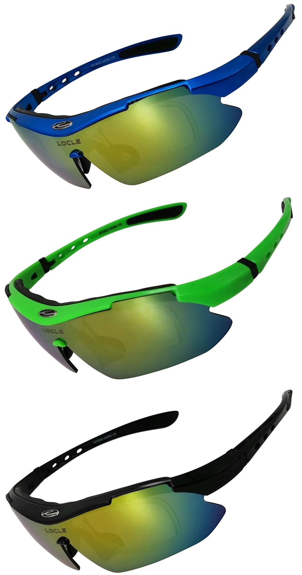 LOCLE Cycling Glasses UV400 Polarized Cycling Sunglasses Men Road MTB Bike Bicycle Glasses Fishing Riding Goggle Cycling Eyewear