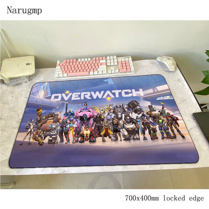 Alfombrilla de ratón Overwatch 700x400x3mm gaming anime con personalidad, esterilla de escritorio para oficina y notebook, regalo para niño, padmouse para juegos PC gamer