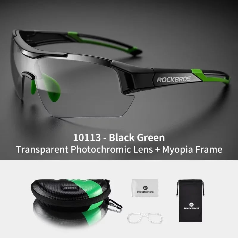 Ochelari de ciclism fotocromatici ROCKBROS, ochelari de soare pentru biciclete și sporturi în aer liber, ochelari cu schimbare de culoare, ochelari pentru MTB și biciclete de șosea, ochelari de protecție pentru biciclete