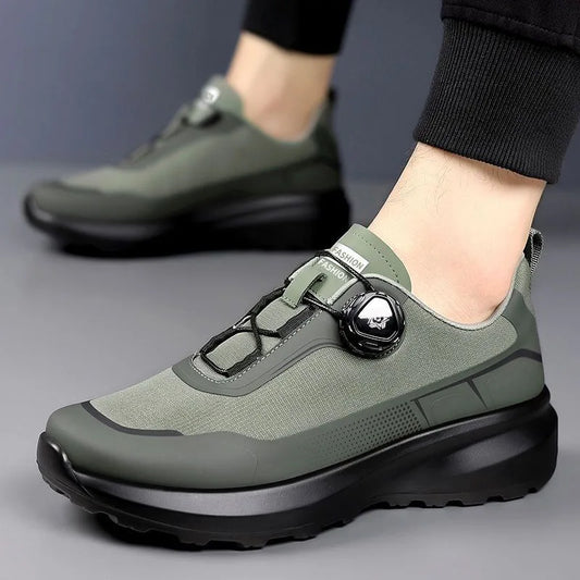 Outdoor men's sneakers 2026 new spring and summer thick soled sports shoes men's hiking daddy shoes casual footwear for men