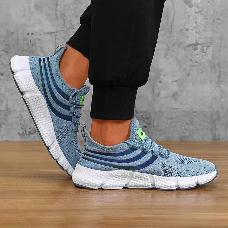 Men Casual Sports Shoes Breathable Lightweight Sneakers Anti-slip Flats Outdoor Running Walking Tenis Athletic Jogging Shoes