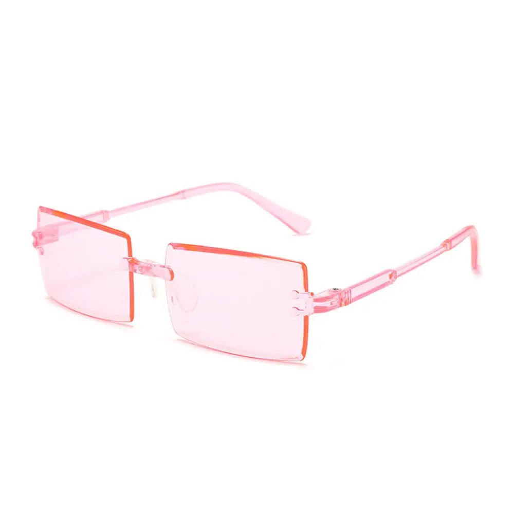 Ochelari de soare vintage, fără ramă, cu margini tăiate, ochelari de soare de designer, ochelari de soare de lux maro și verzi, UV400, pentru bărbați și femei
