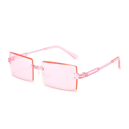 Ochelari de soare vintage, fără ramă, cu margini tăiate, ochelari de soare de designer, ochelari de soare de lux maro și verzi, UV400, pentru bărbați și femei