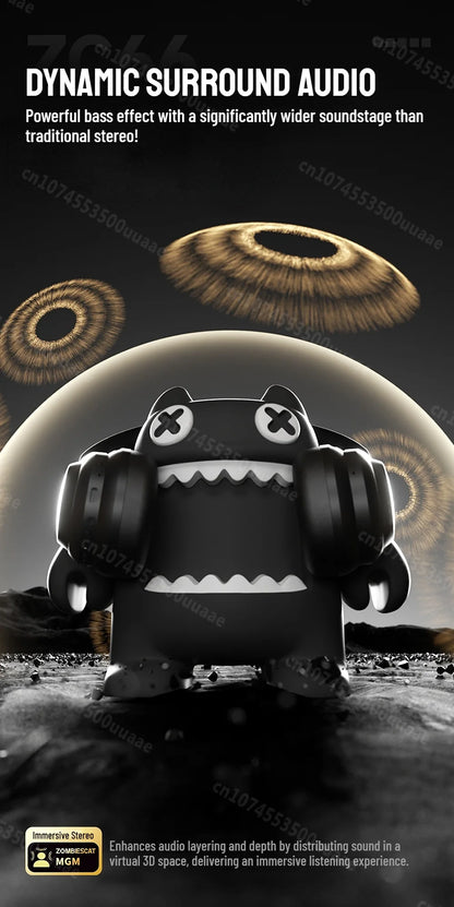 Zombies Cat S10 ANC Bluetooth 6.0 Headphones -45dB Active Noise Canceling Earphone HiFi Stereo Over-Ear Wire/Wireless Headset