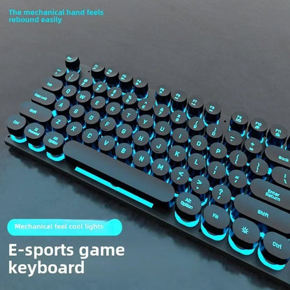 Mechanical Keyboard  Gaming Keyboard  E-sports Game Office Computer Notebook Desktop Steampunk English USB for Gaming