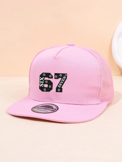 1PC Practical 67 Star Hat! Mesh breathable+flat eave decoration for face shape, essential for commuting