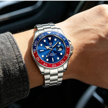 2026 New QINGXIYA Luxury Men Quartz Watches Stainless Steel Waterproof Luminous Date Watch Top Brand Men Wristwatch reloj hombre
