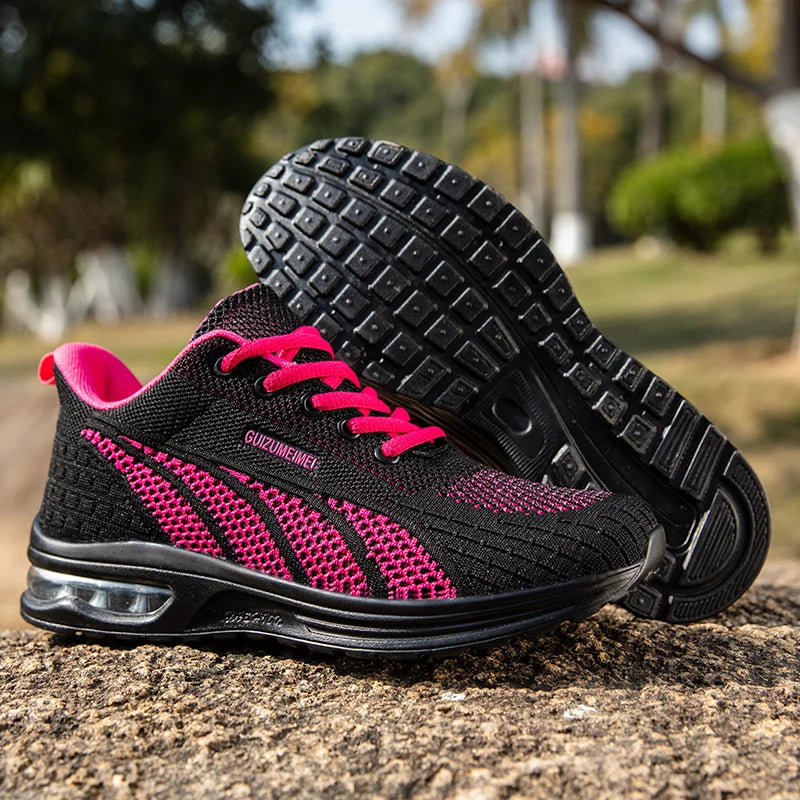 New summer rebound women's sports shoes, lightweight shock-absorbing running shoes, marathon foot protection balance walking shoes