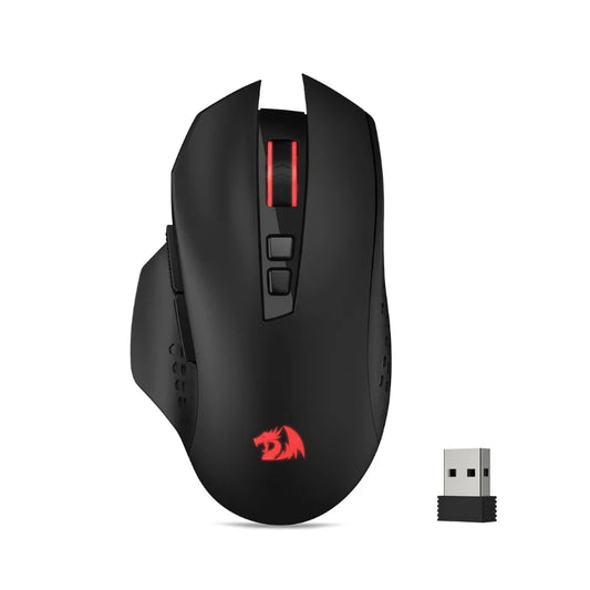Bezprzewodowa mysz gamingowa Redragon M656 Gainer, 4000 DPI, 2.4Ghz, bezprzewodowa mysz dla graczy z 5 poziomami DPI, 7 przyciskami makro i czerwonym podświetleniem LED