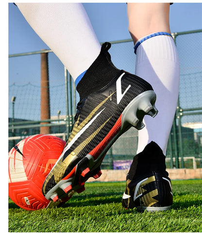 2025 New Long Nail Large Size Football Shoes Teenager Ankle Anti slip Training Latest Sneakers FG/TF Soccer Shoes