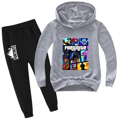 2026 New Fortnite Game Printed Children's Leisure Suit Cartoon Long Sleeve Autumn/Winter New Teenager Suit