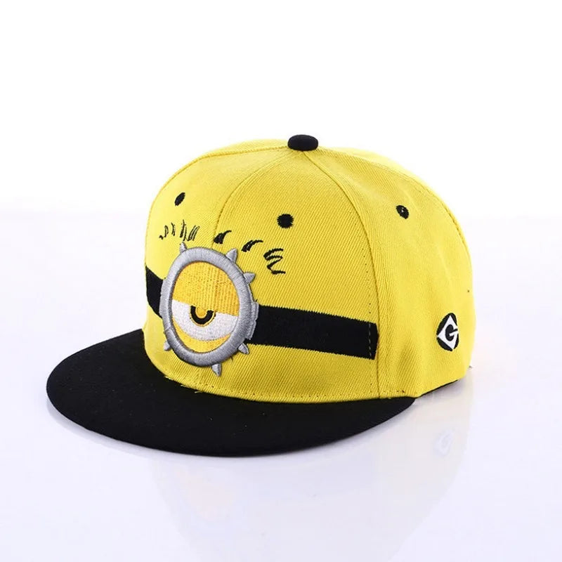 In Stock Minions Baseball Cap Anime Kids Adult Funny Travel Hip Hop Sun Visors Kawaii Hats Boys Cartoon Embroidered Hat Gift