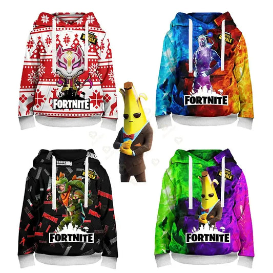 Pánská mikina s kapucí Fortnite, módní 3D potisk, mikina Battle Game s kapucí pro chlapce a dívky, hip-hop hombre, ležérní svrchní oblečení