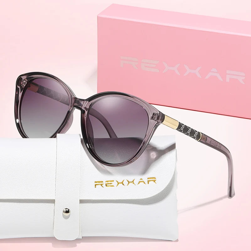 Ochelari de soare polarizați REXXAR Cat Eye pentru femei și bărbați, ochelari de soare sexy și la modă, de marcă, pentru cumpărături și petreceri, pentru bărbați și femei