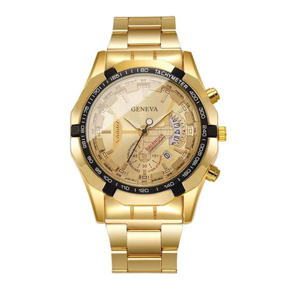 Fashion Men Business Watches Luxury Large Dial Calendar Quartz Watch Mens Clock Reloj Hombre（Without Box）