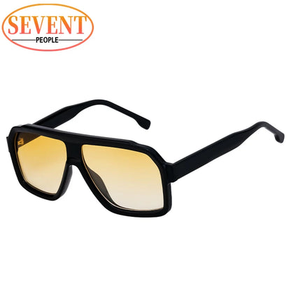 Ochelari de soare clasici, supradimensionați, pătrați, pentru bărbați, de lux, la modă, cu ramă metalică mare, ochelari de protecție, ochelari de soare eleganți pentru doamne