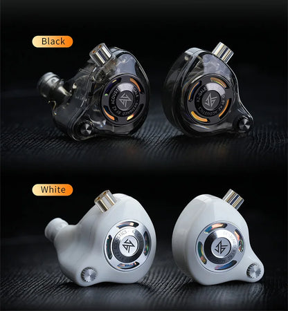 Auricolari IEM da gaming KZ Gale – In-ear monitor HiFi con driver super-lineare e cavo 2 pin rimovibile placcato argento