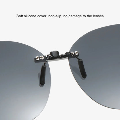New Arrival Polarized Flip-up Clips Sunglasses for Myopia glasses, Retro Big Size Square Al-Mg glass Clip-on Sunglass Clip C3167