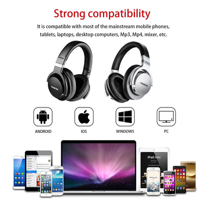 Auscultadores de Monitorização Profissional Takstar PRO82 – Headset de Estúdio HiFi Estéreo com Fio para Gravação, Gaming e Som de Precisão com Graves Ajustáveis