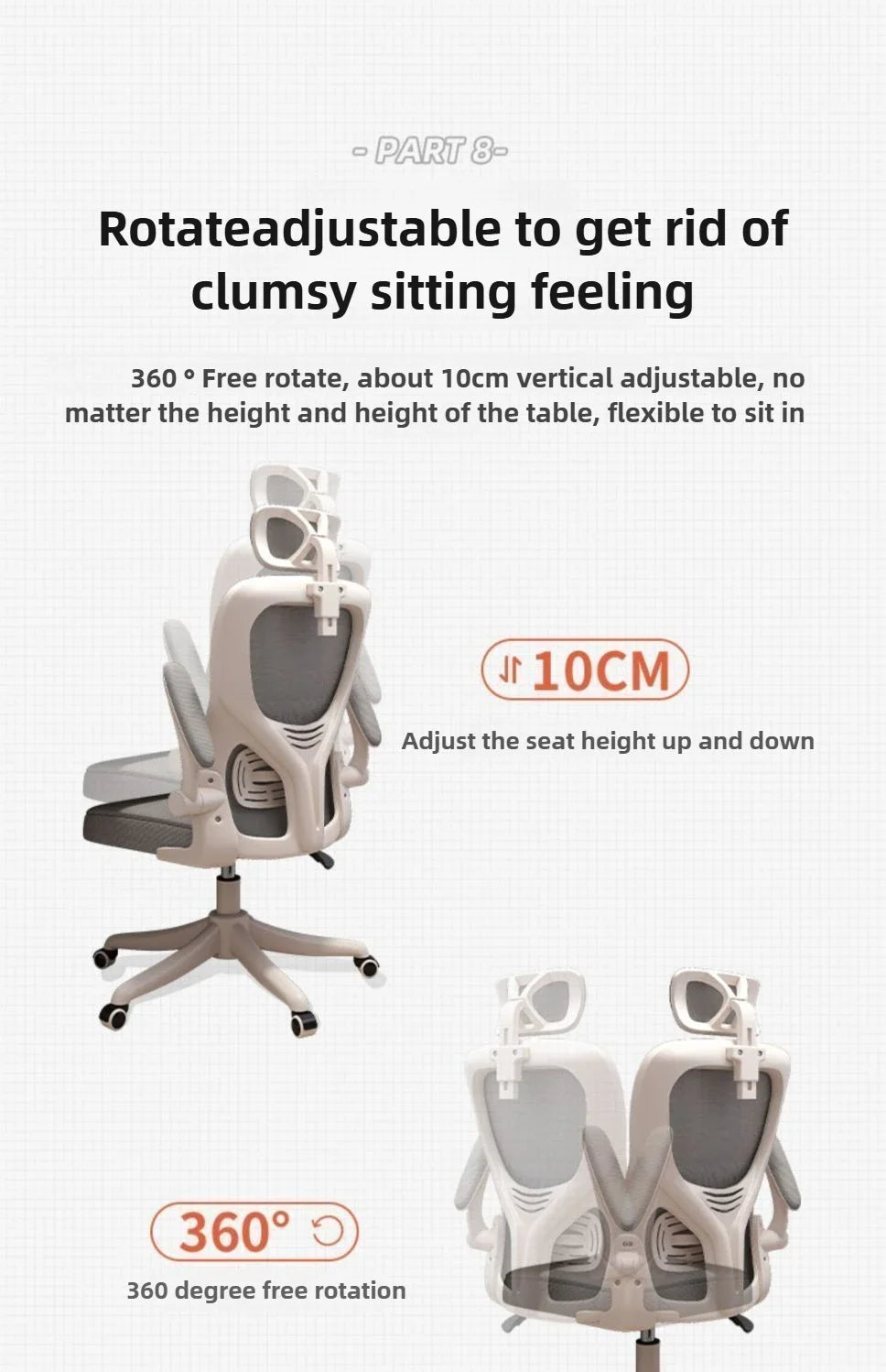Ergonomic Chair, home Computer Chair, comfortable Sedentary Student Study Chair, dormitory Backrest, E-sports Chairs, Office Chairs